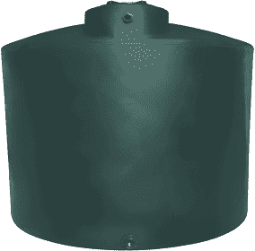 3000 Gallon Green Vertical Water Tank