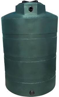 500 Gallon Green Vertical Water Tank
